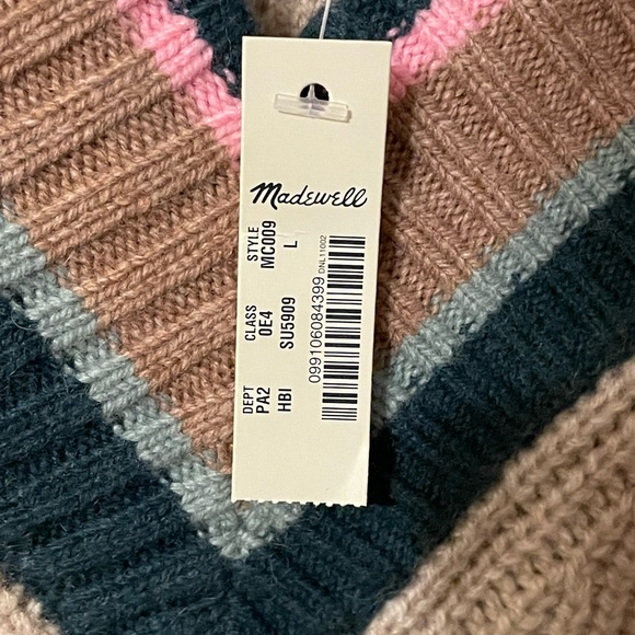 NWT Madewell Wool Tipped Forrest V-Neck Sweater - Picture 8 of 8